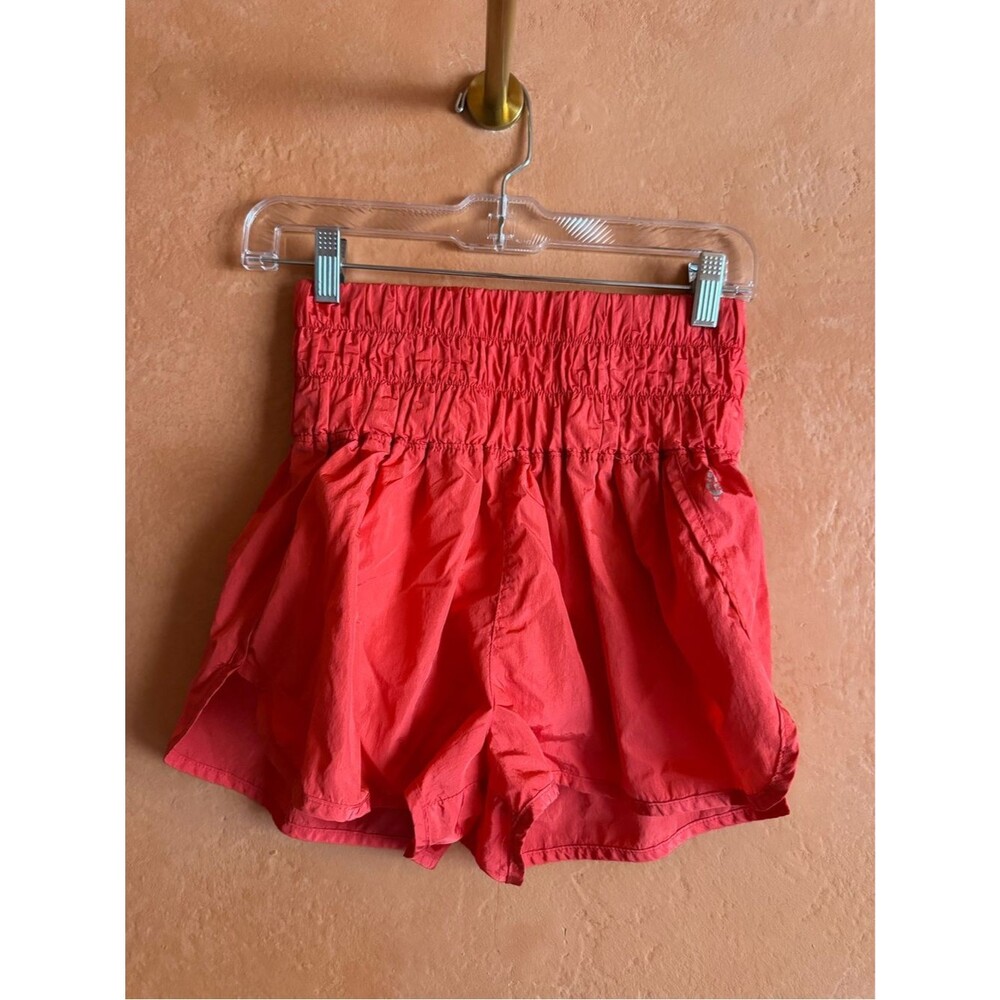 Free People Movement Orange Smocked Athletic Running Shorts Medium